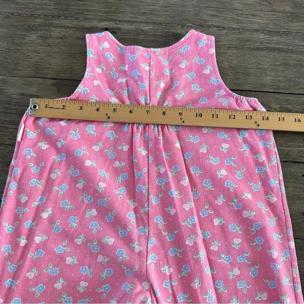 Vintage 90s‎ Baby Girls Osh Kosh B’Gosh 24 months Pink Floral Overalls One Piece